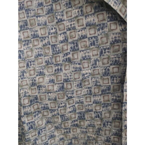 Vintage Burma Bibas Men's Shirt Abstract Large Geometric - Picture 2 of 4